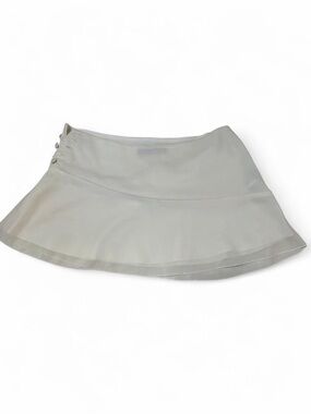 Edikted Cream Circle Skater Mini Skirt